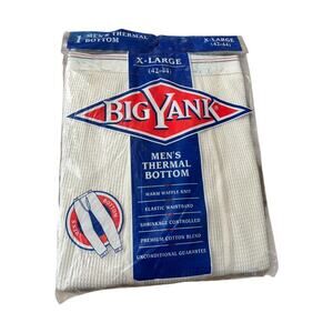 Vintage 1997 Big Yank Thermal Underwear Bottoms Long John Mens Size XL 42-44 NOS